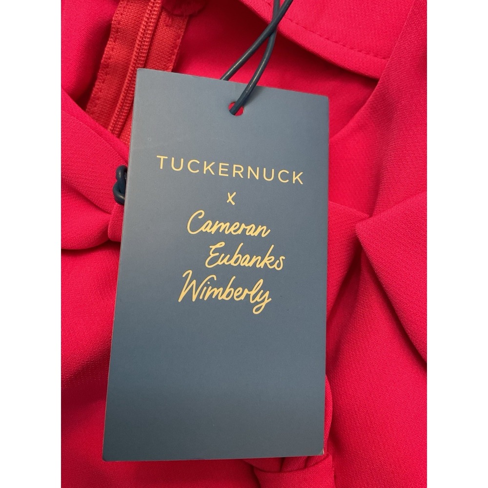Tuckernuck Bow Dress Womens M Hot Pink Cameron Eubanks Wimberly NWT - Picture 9 of 12